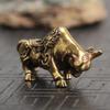 Brass Lucky Bullfighting Statue Copper Animal Miniature Figurine Pendant Home Ornaments
