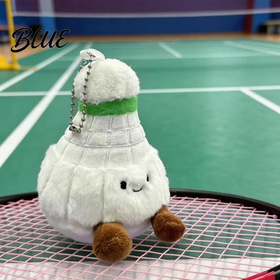 Creative Hanging Ornament Badminton Plush Keychain Cute Shuttlecock Stuffed Toy for Bag Car Kawaii Decor Decor Soft Mini Pendant Gift Fans