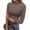 Damen Slim Bottom T-Shirt Mode Lässig Rundhals Pullover 3/4 Ärmel Top