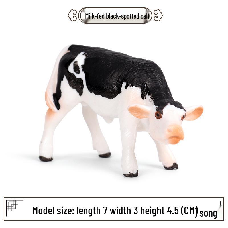 Children's Cognitive Animal Model Toy: Yellow Cow, Buffalo, Rhinoceros, Zebu, Bison, Bull Figurine.