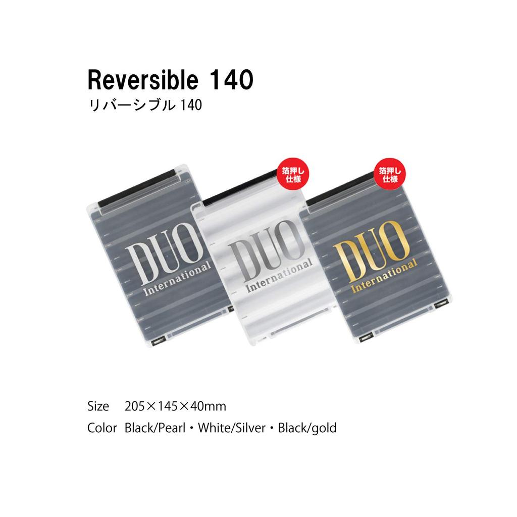 DUO Reversible Lure Case 140 Pearl 140 205x145x40mm White, Black/Gold Foil, Size,