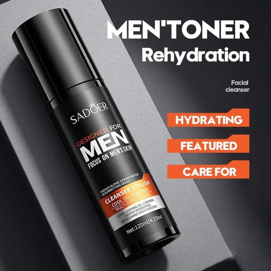 1pc 120ml Oil-Control Moisturizing Toner, Men's Toner, Deep Cleansing, Refines Pores, Fades Acne Mar