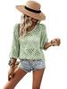 Women's Summer Hollow Loose Short Sleeve Breathable Cardigan Sweater