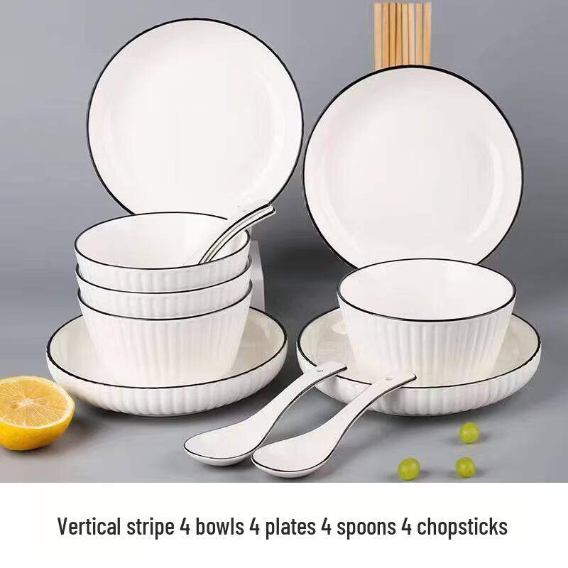 Japanese Style Enamel Dinnerware Set