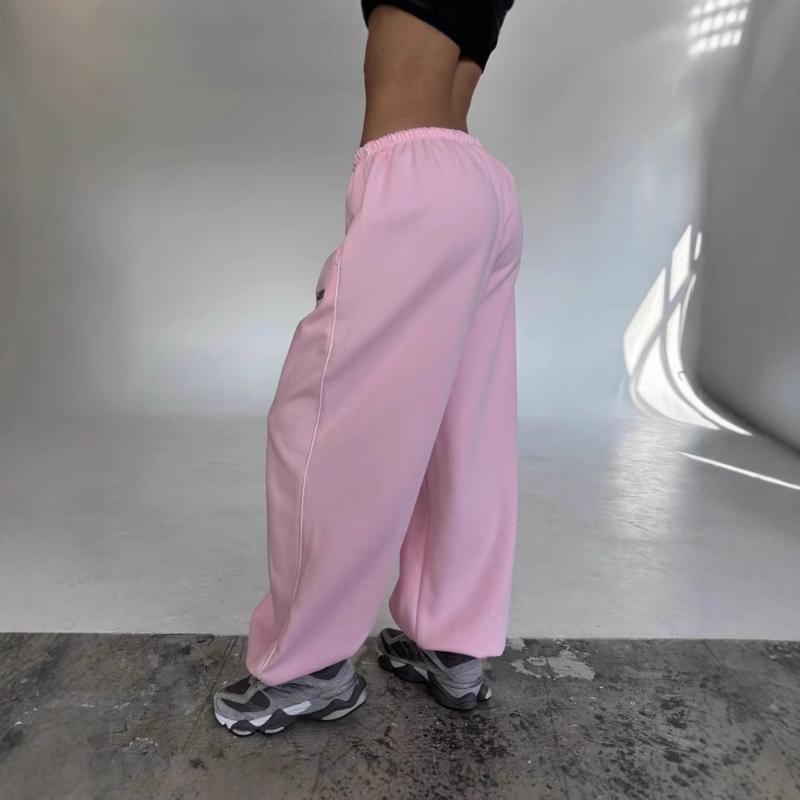European and American Striped Women's Spring and Autumn Loose Wide Leg Sports Pants