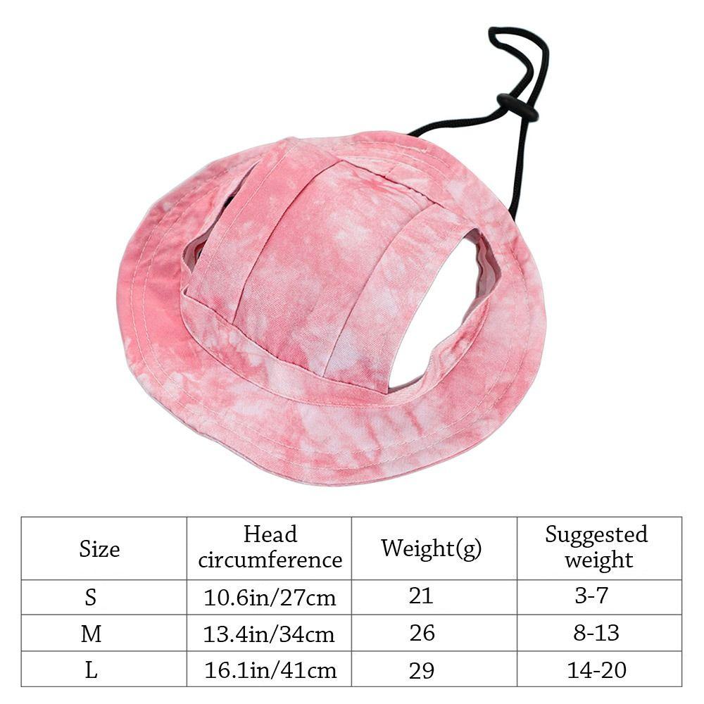 Outdoor with Ear Holes Dog Cat Hats Casual Sun Protection Pet Cowboy Hat Cotton Adjustable Dog Calming Earmuffs