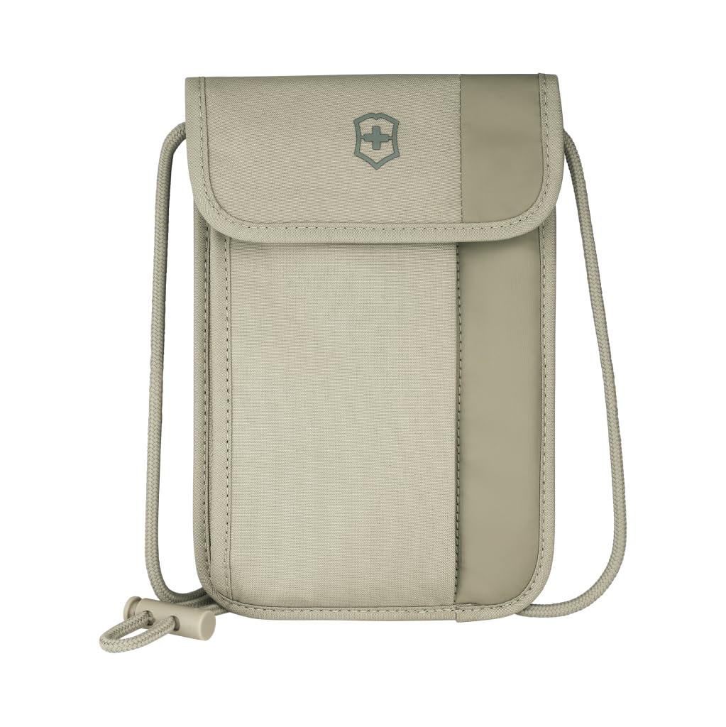 

VICTORINOX Travel Essentials Security Neck Pouch with Passport Holder and Sand 653379 Valuables, Men s Wallet, Beige,