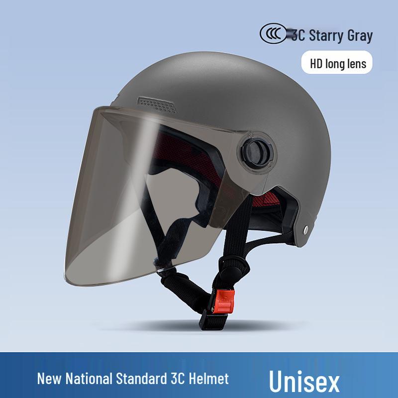 Certified 3C Electric Motorcycle Helmet: Retro, Breathable, All-Season, Lightweight for Men and Women