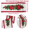 Christmas Linen Table Runner Merry Christmas Decoration For Home 2025 Navidad Noel Kerst Xmas Ornament Happy New Year Gifts 2025