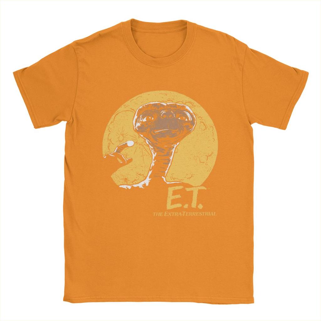 Et Moon Frame Men T Shirt Novelty Tees Short Sleeve Crewneck T-Shirts Pure Cotton Unique Clothes