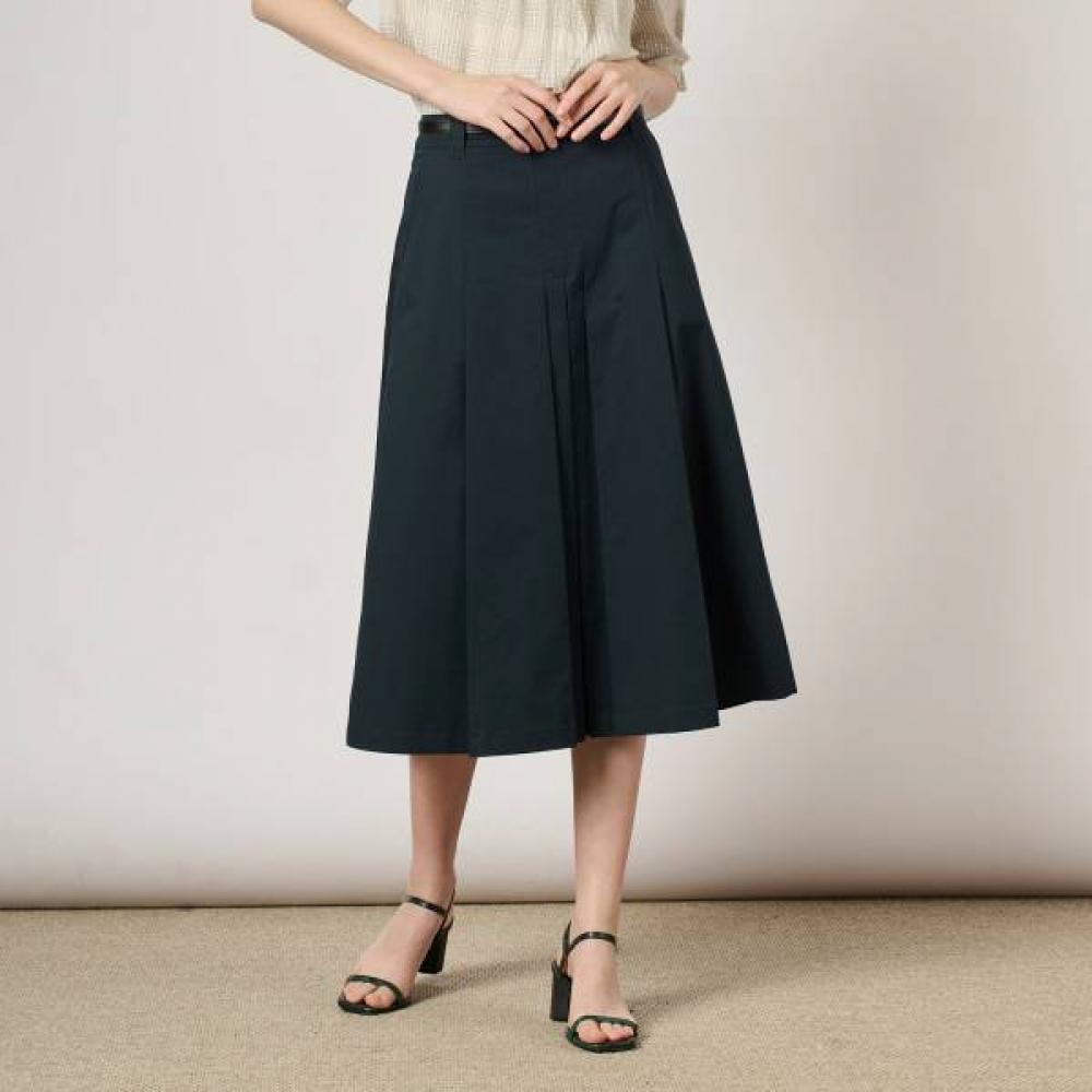 Bcbg Pleated Belted Skirt B4m3s205 Dark green (43)/55