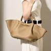 Dumpling Bag Leather First Layer Cowhide Large Capacity Versatile New Women Niche Office Workers Women High Sense Handbag
