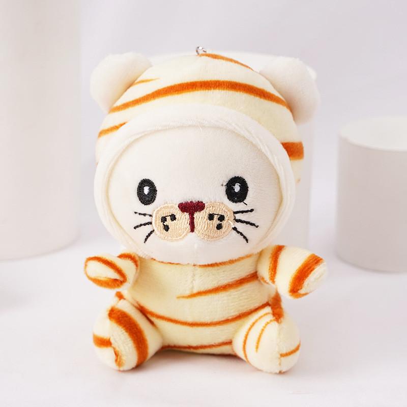 Tiny Plush Tiger Keychain Bag Charm Cute Cartoon Animal Gift For Kids
