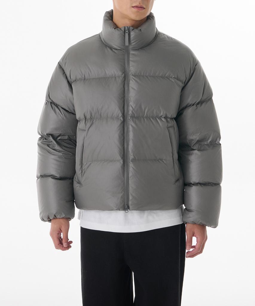 Musinsa Standard Glossy Ripstop Down Puffer Short Padded Jacket [Titan Grey]