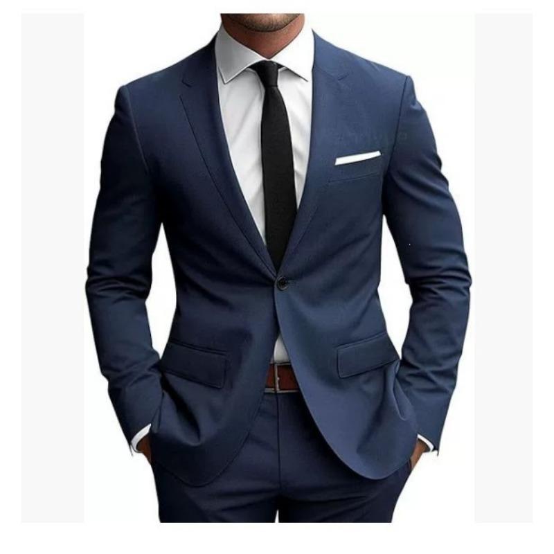 Mens Black 2 Piece Suit Blazer and Pants Set
