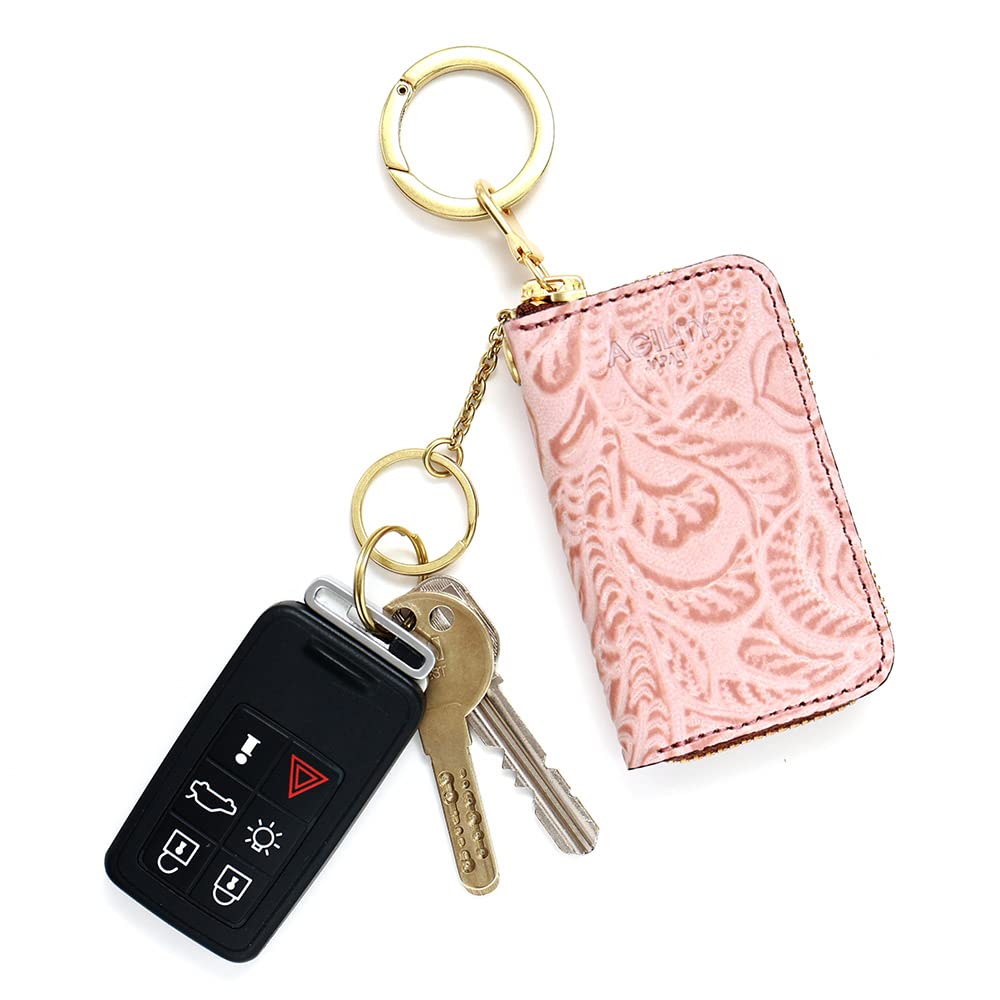 Estojo para Chaves AGILITY affa "Pri-Ke" para Controles Remotos e Chaves Inteligentes, Zíper Circular, Feminino, Estampa Floral