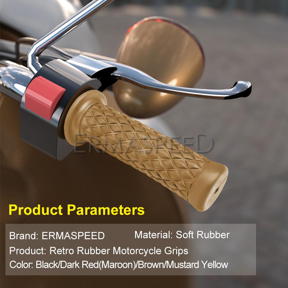 Pair Motorcycle Grips Non Slip Rubber Bar End Thruster Grip 7/8" 22mm 24mm Motorcycle Comfort Hand Handlebar Grip Thruster