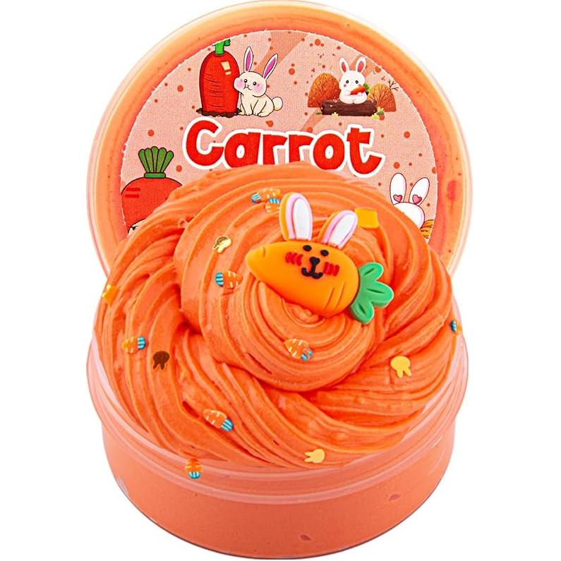 Арбузно-розовый Снежный Хрустящий Слайм, Нелипкий Хрустящий Слайм, Сувениры для Слайм-Вечеринки для Детей, Сенсорные Игрушки-Слаймы для Дня Рождения, Пасхи, Хэллоуина, Рождества Orange Butter Slime