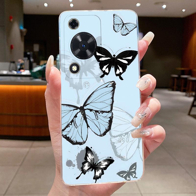 For Huawei Nova Y63 Case NovaY63 Y 63 Phone Cover Clear Silicone Fashion Flower TPU Soft Cases for Huawei Nova Y72s Back Shells