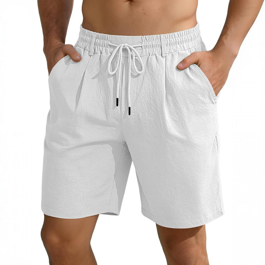 Men's Casual Cotton And Linen Loose Five-inch Shorts - Men's Breathable Sports Shorts