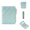 Women's Wallet Short Korean Version Cross Flower Zipper Fashion Quilted Card Bag Women
