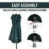 4.6m Double Garden Parasol Green
