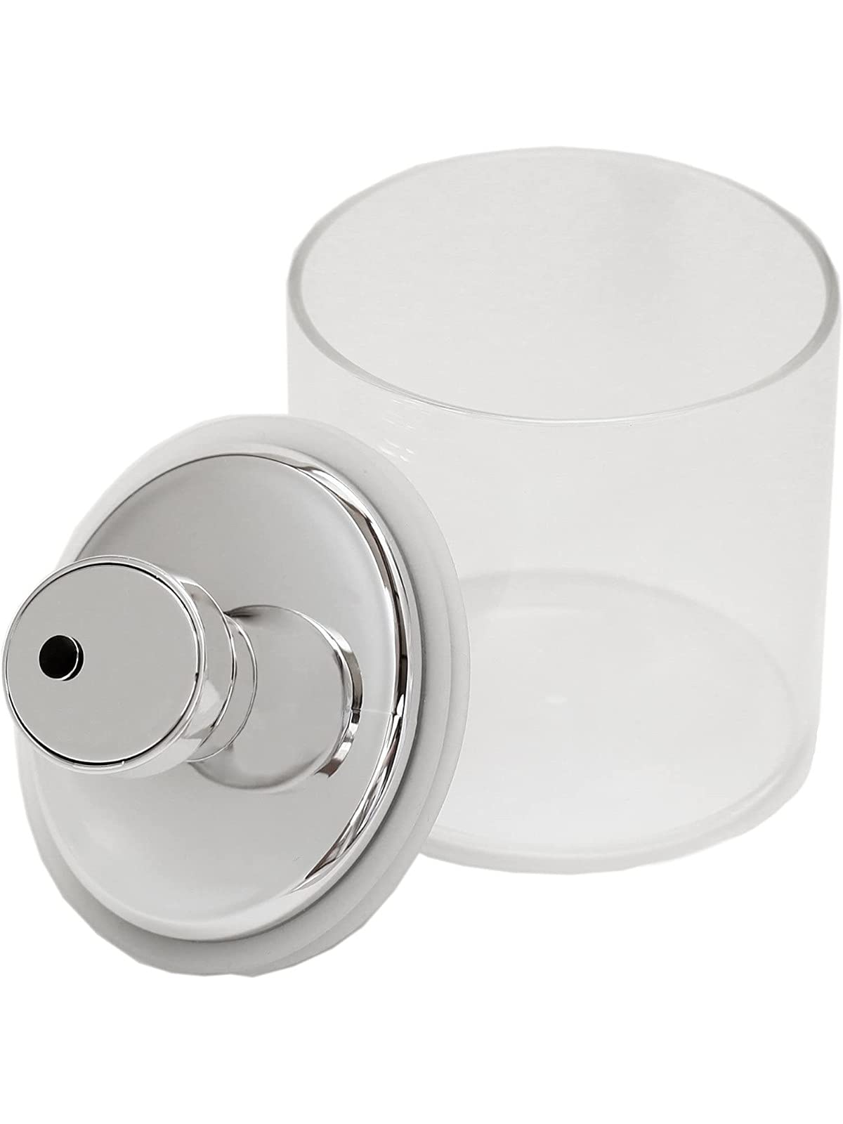

Fujisho Sealed Glass Canister Storage Container Air Reducer Slim S 420cc F9476 Silver