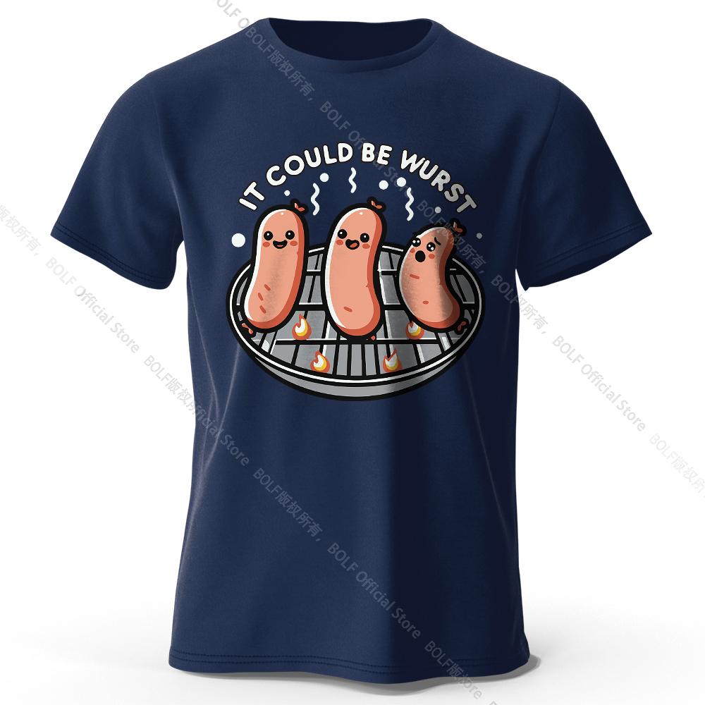 

Мужская футболка с принтом It Could Be Wurst, 100% хлопок, свободные футболки с немецкой графикой, женские летние топы, уличная одежда Bratwurst 4XL