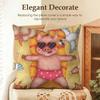 Cuscino Decorativo Amici Maialini Carini Divertenti Copricuscino Lino Naturale Tessuto Biologico Stampa Double Face Divano Arredamento Casa Cuscino Regalo