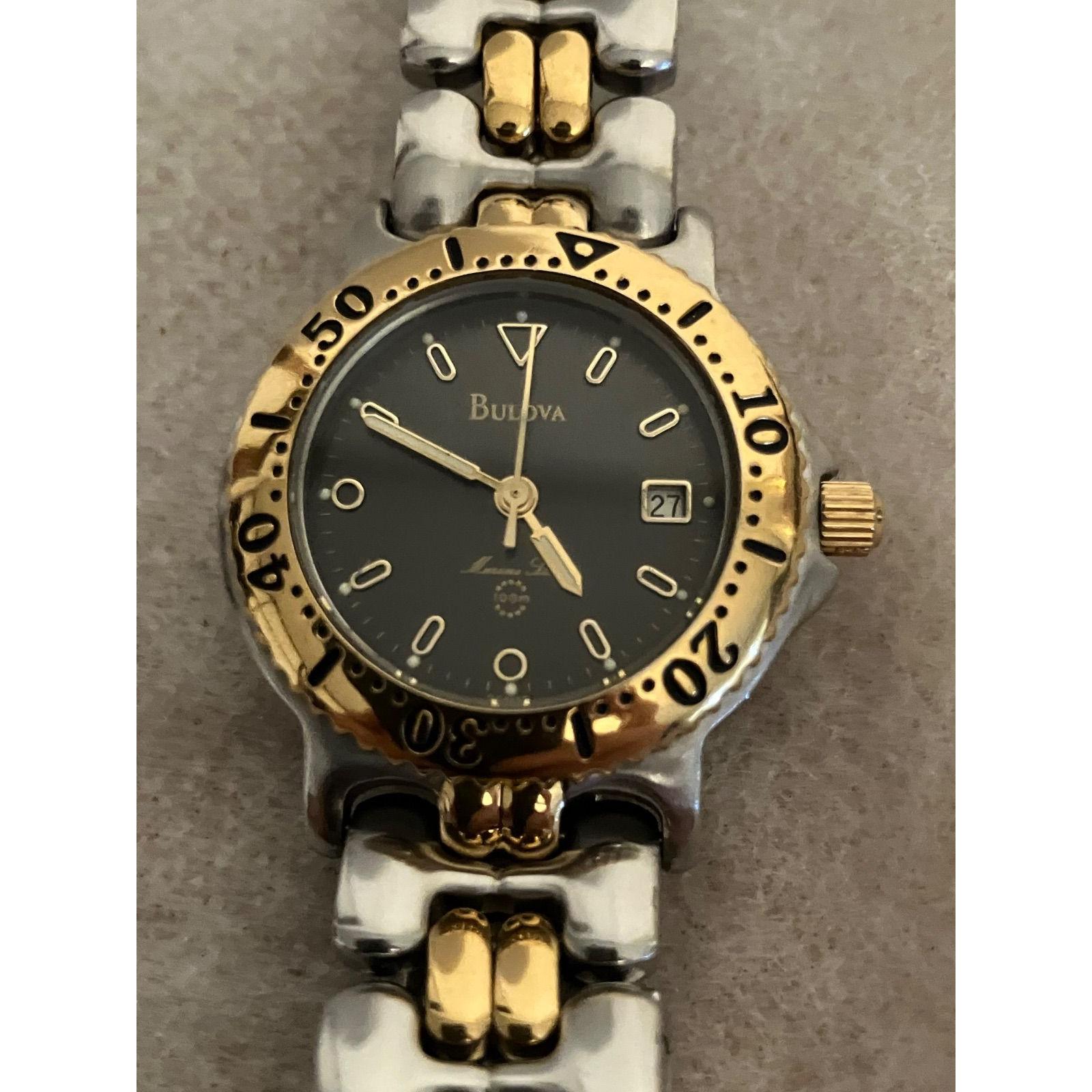 Б/у Операция по снижению цены Женские часы BULOVA Marine Star батарея новая