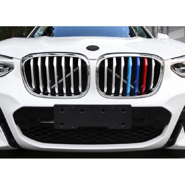 For BMW X3 2018-2024 ABS 3-Color Front Grille Grill Inserts Ring Strip Trim 3PCS