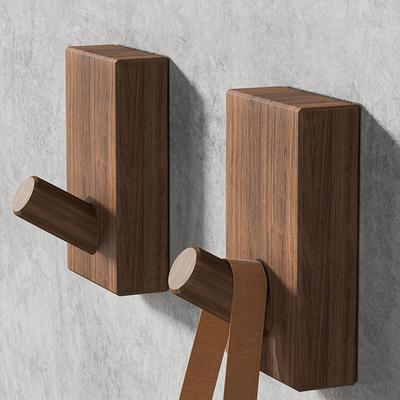 Solid Wood Hooks for Clothes and Hats Behind the Door,beech Hooks, Walnut Hooks,no Punching Clothes Hooks, Multifunctional Hooks, Japanese Style Hooks
