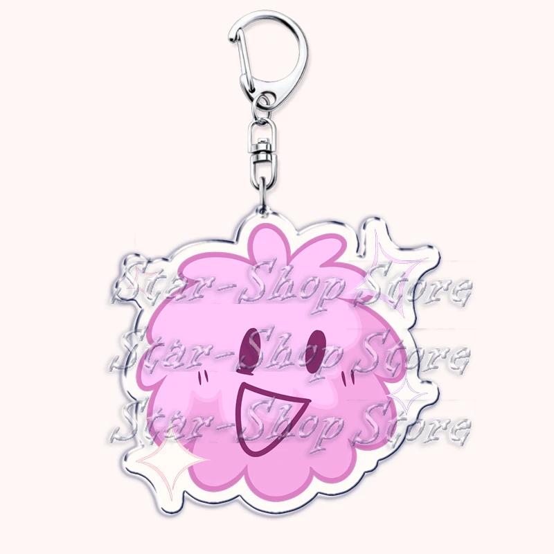 Hot Game Characters Keychain for Accessories Bag Firey Ruby Teardrop Flower Pin Coiny Price Tag Keyring Jewelry Fans Gamer Gifts