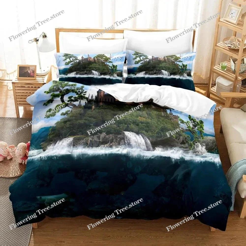 3D Print World Turtles Turtle Island Bedding Set Duvet Cover Bed Set Quilt Cover Pillowcase Comforter king Queen Size Boys Adult