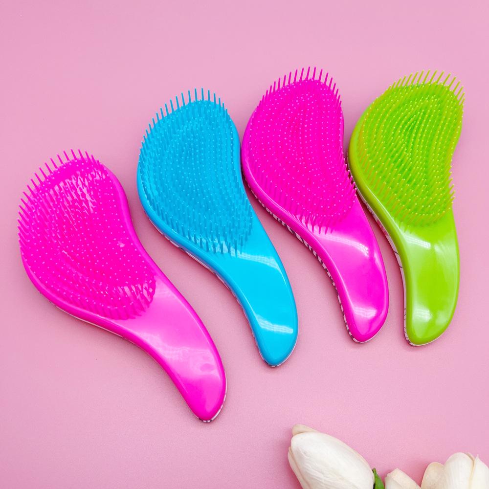 Portable Anti-Knot Hairdressing Comb: Air Cushion, Massage & Curling with Electroplated Finish for Smooth Hair