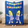 Bananas In Pyjamas Print Flannel Blanket High Quality Warm Comfortable Cover for All Seasons Perfect for Gifts Home Decor