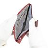 Inden Long Bundle Red Background X White Small Cherry Blossom Pattern [Indenya] Wallet, L, Thin, Deerskin, Lacquer, 2107-13-002