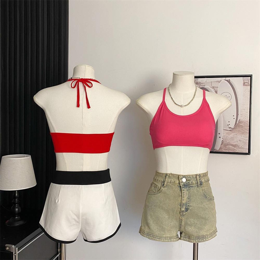 Halterneck Wireless Camisole: Backless Bandeau Vest for Students