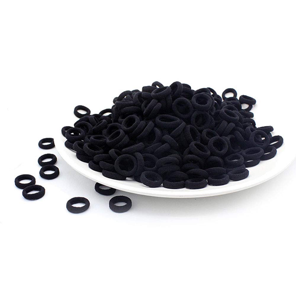 

Shefun Hair Ties for Kids and Girls 100 Pieces Set JP136 Small Elastics Hair Accessories Black and Colorful