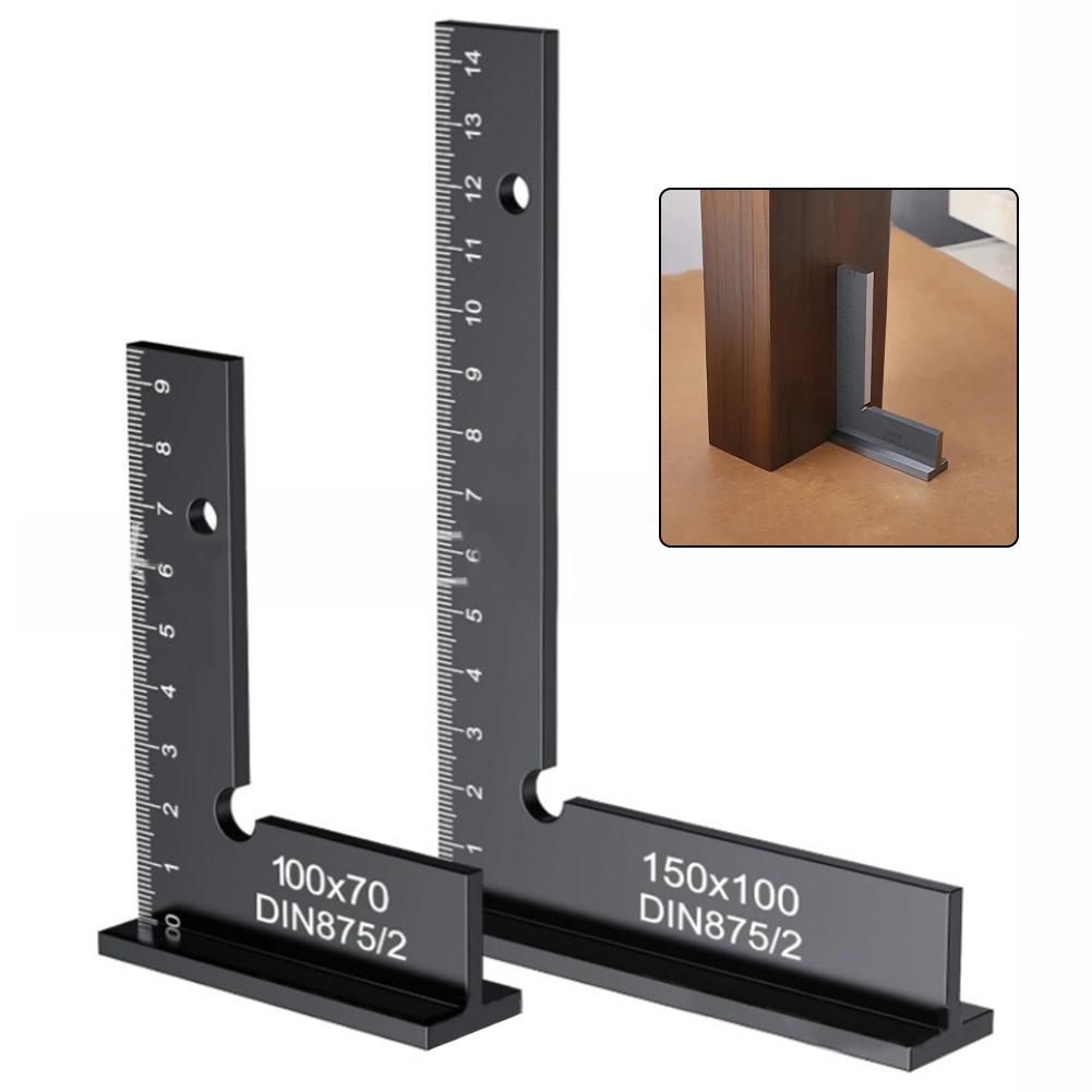 90 Degree Right Angle Square Ruler With Stand Woodworking Ruler Angle Measuring Tool Woodworking Tools 100x70