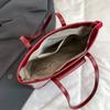 High-capacity feminine tote bag with advanced feel  new PU stitching line pattern  versatile simplicity  single shoulder bag
