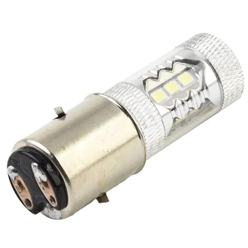 1pc 12V BA20D H6 BA20D 80W LED Headlight Fog Light Lamp DRL Bulb Motorcycle Bike Moped Motorcycle Light Accessories