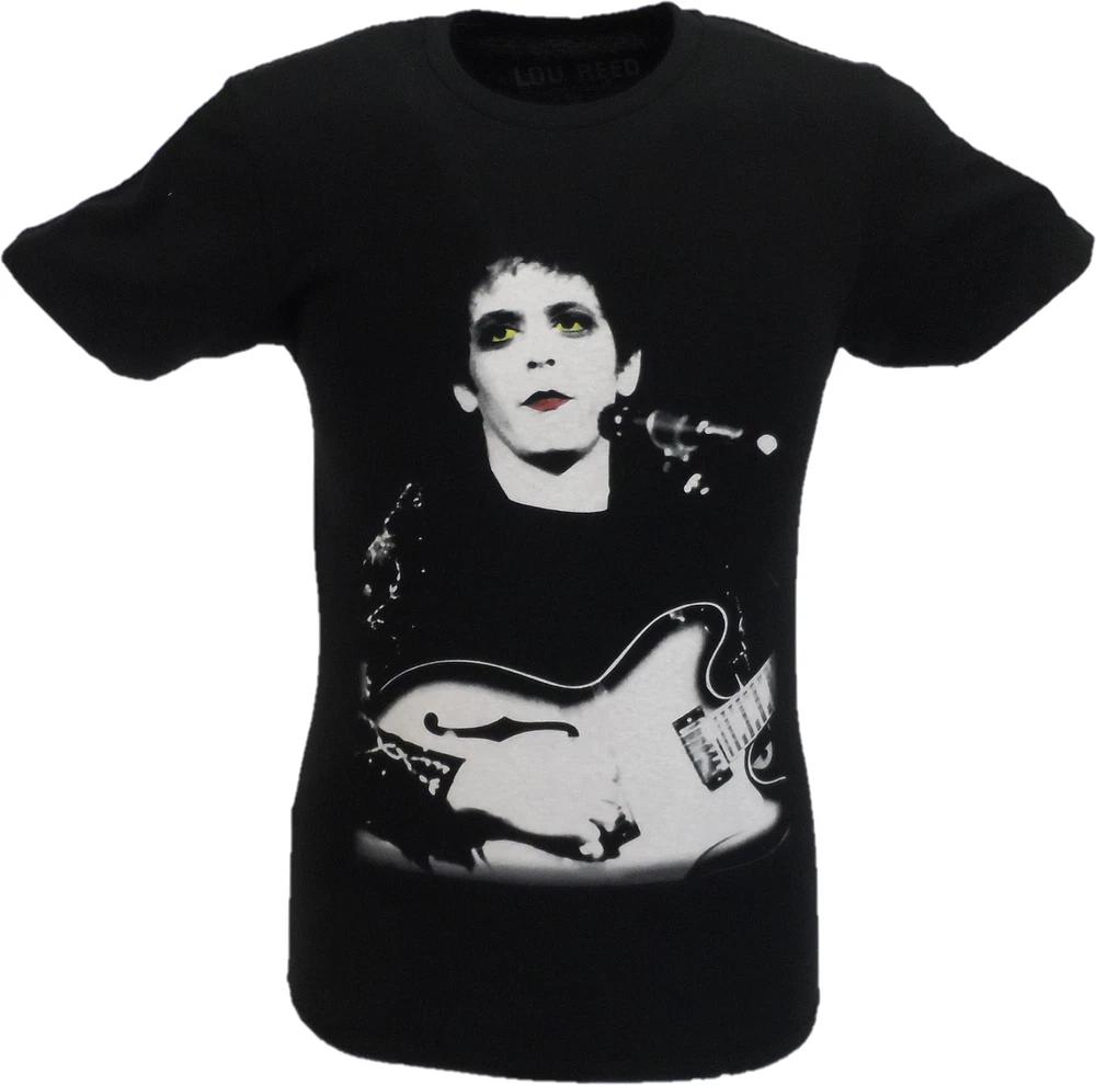 Unisexs Black Official Lou Reed Bleached Photo T Shirt S