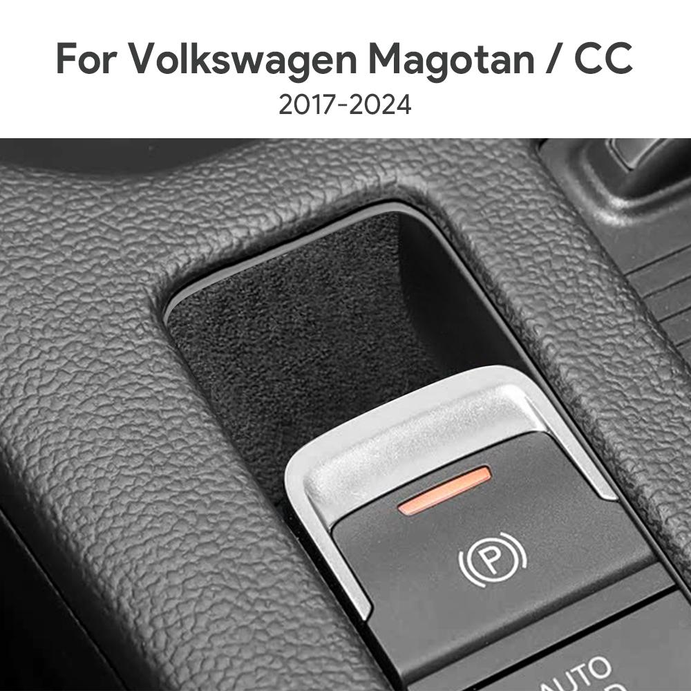 ABS Suede Leather Electronic Parking Brake Sticker For VW Teramont Talagon Tayron 2021-2026 Car Interior Handbrake Cover