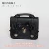 Japanese Bow Black Messenger Bag Women JK Uniform Handle Square Crossbody Bags Ladies Vintage Lolita Shoulder Bags Aesthetic