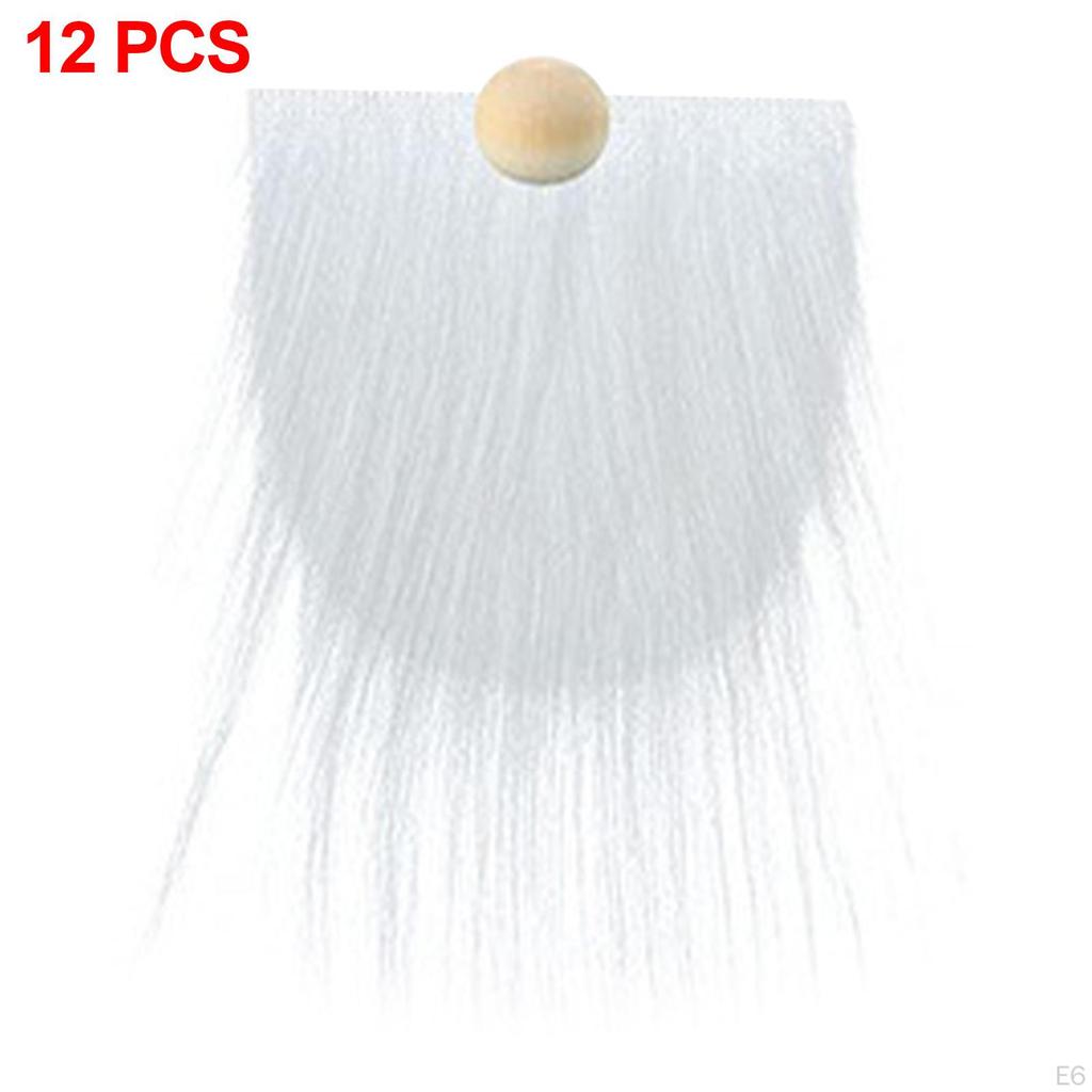 12 Pcs Gnome Beard Handmade Wooden Round Ball Unfinished Hardwood Balls for