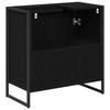 Bathroom Cabinet with Door Black Oak Effect 60 X 30 X 60 Cm
