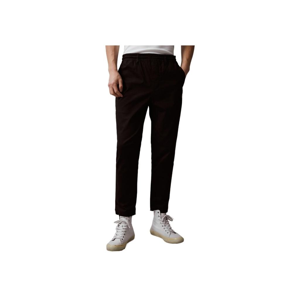 Calvin Klein Einfarbige Gerade Bein Freizeithose Herren Unterteile Space-Black J326073
