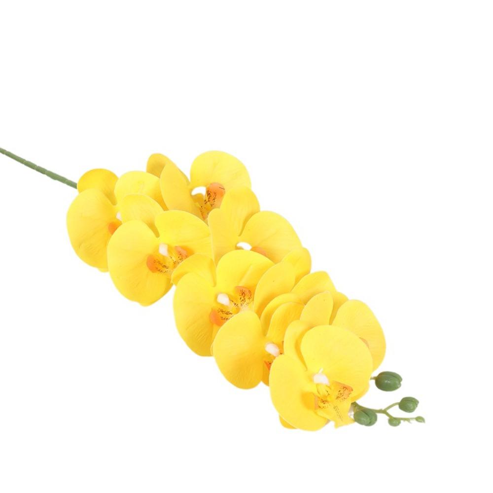Ramură Artificială Phalaenopsis cu 9 Capete Imprimare 3D Orhidee Molie Falsă Acasă Grădină