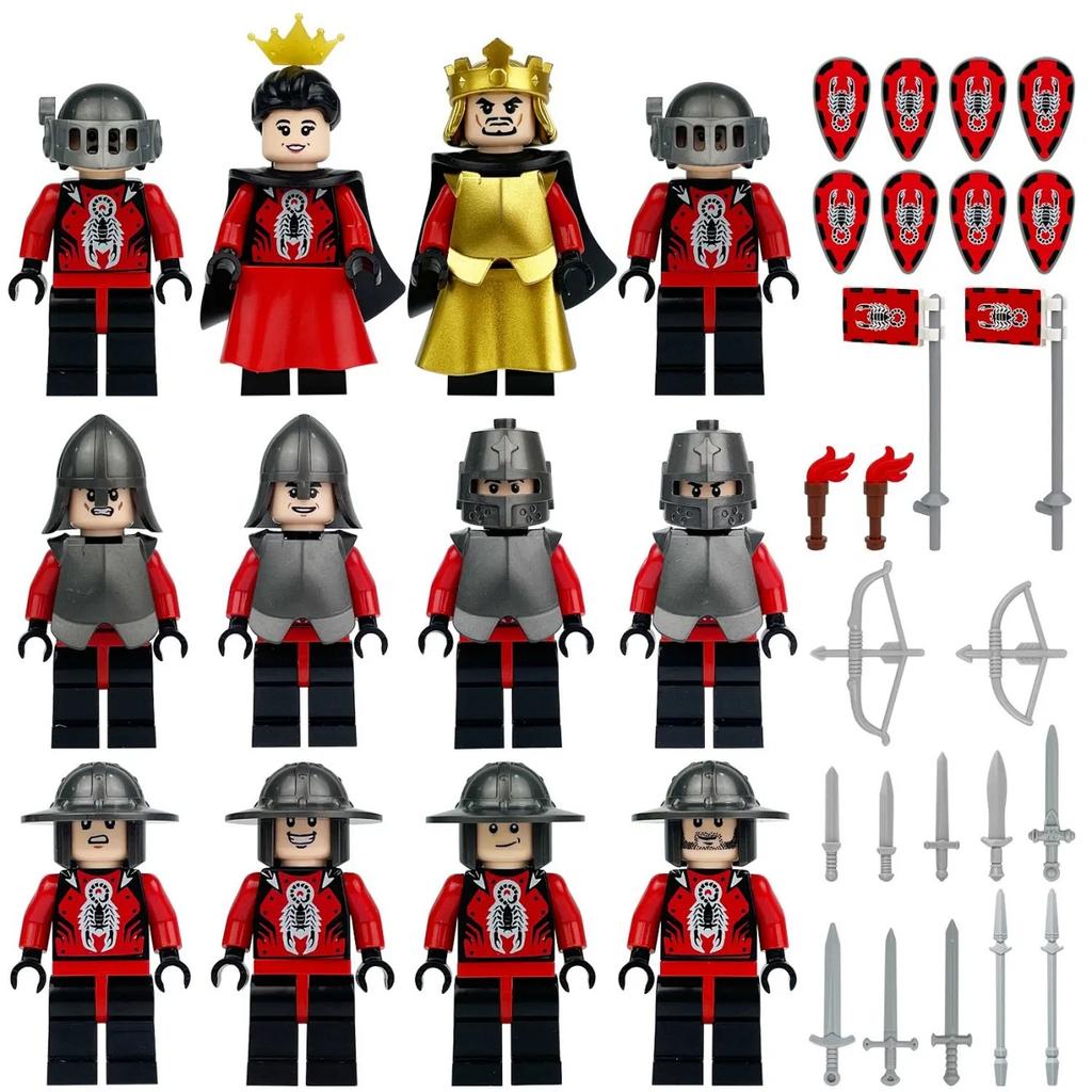 Medieval Roman Soldier Minifigure Assembly Building Block Toys